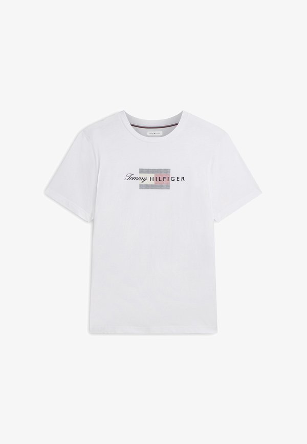 Tommy Hilfiger SCRIPT FLAG REGULAR TEE  BRAND LOVE - Print T-shirt - white