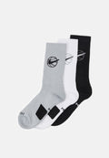 Nike Performance EVERYDAY CREW UNISEX 3 PACK - Sports socks - black/white/grey