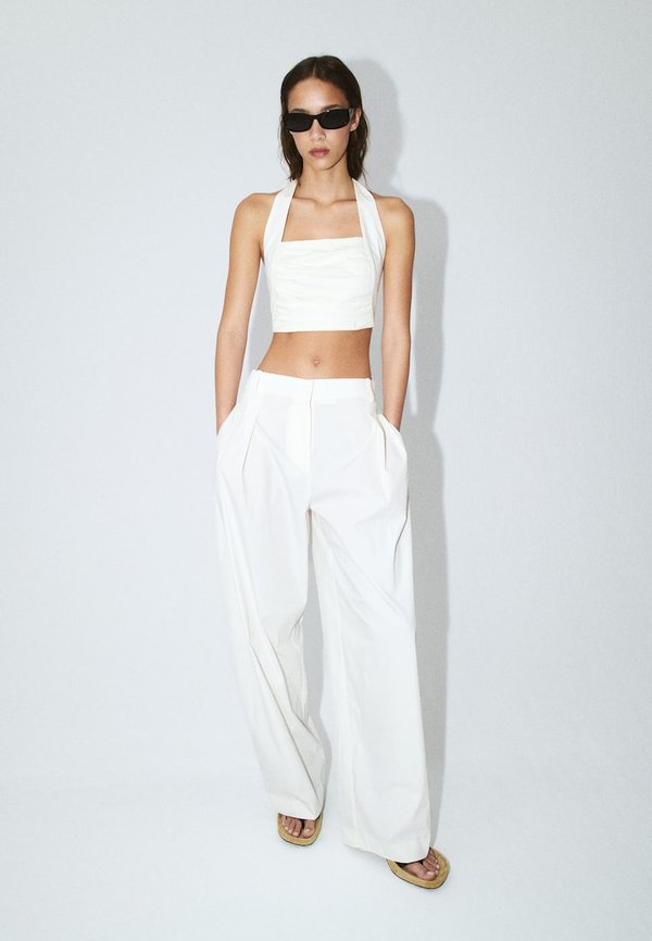 Mango ADULT - Trousers - white