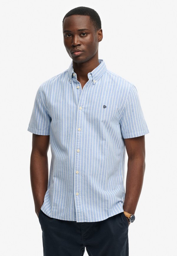 Superdry & Co SUPERDRY PREPPY OXFORD SHORT SLEEVE SHIRT.. - Shirt - broker blue stripe