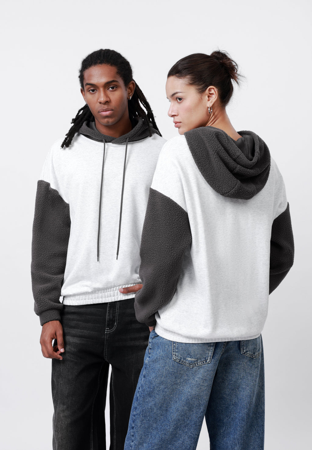 YOURTURN BORG HOOD AND SLEEVES UNISEX