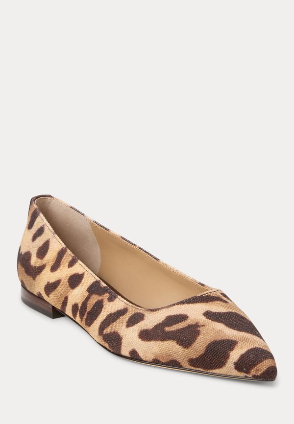 Lauren Ralph Lauren LONDYN OCELOT-PRINT CANVAS BALLET FLAT