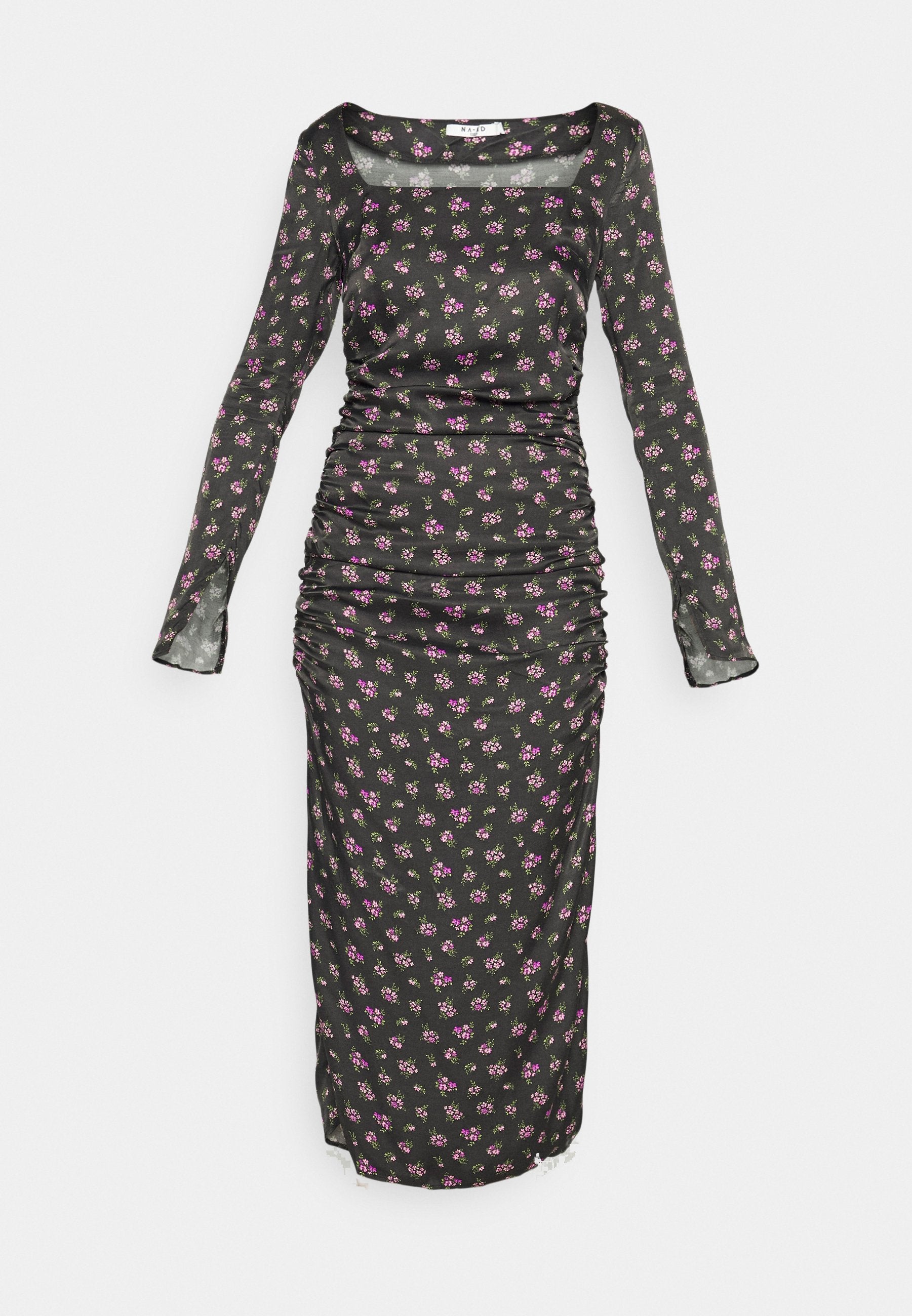 NA-KD RUCHING MIDI DRESS