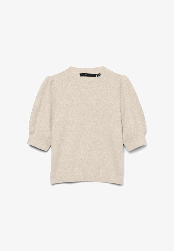 Vero Moda VMDOFFY 2/4 O-NECK PULLOVER GA NOOS - Basic T-shirt - birch