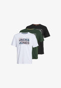 Jack & Jones JACK & JONES 3 PACK - Print T-shirt - black