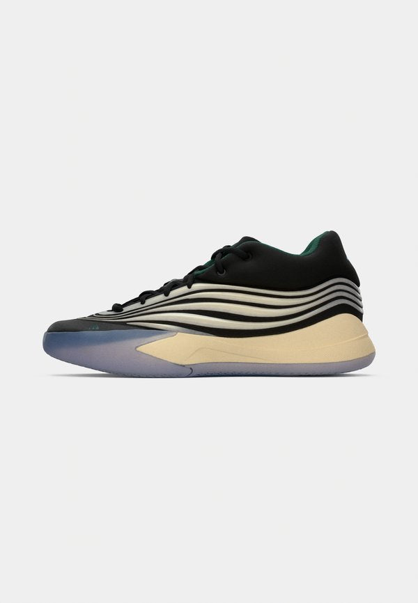 adidas Performance DAME X UNISEX - Basketball shoes - core black/warm vanilla/collegiate green