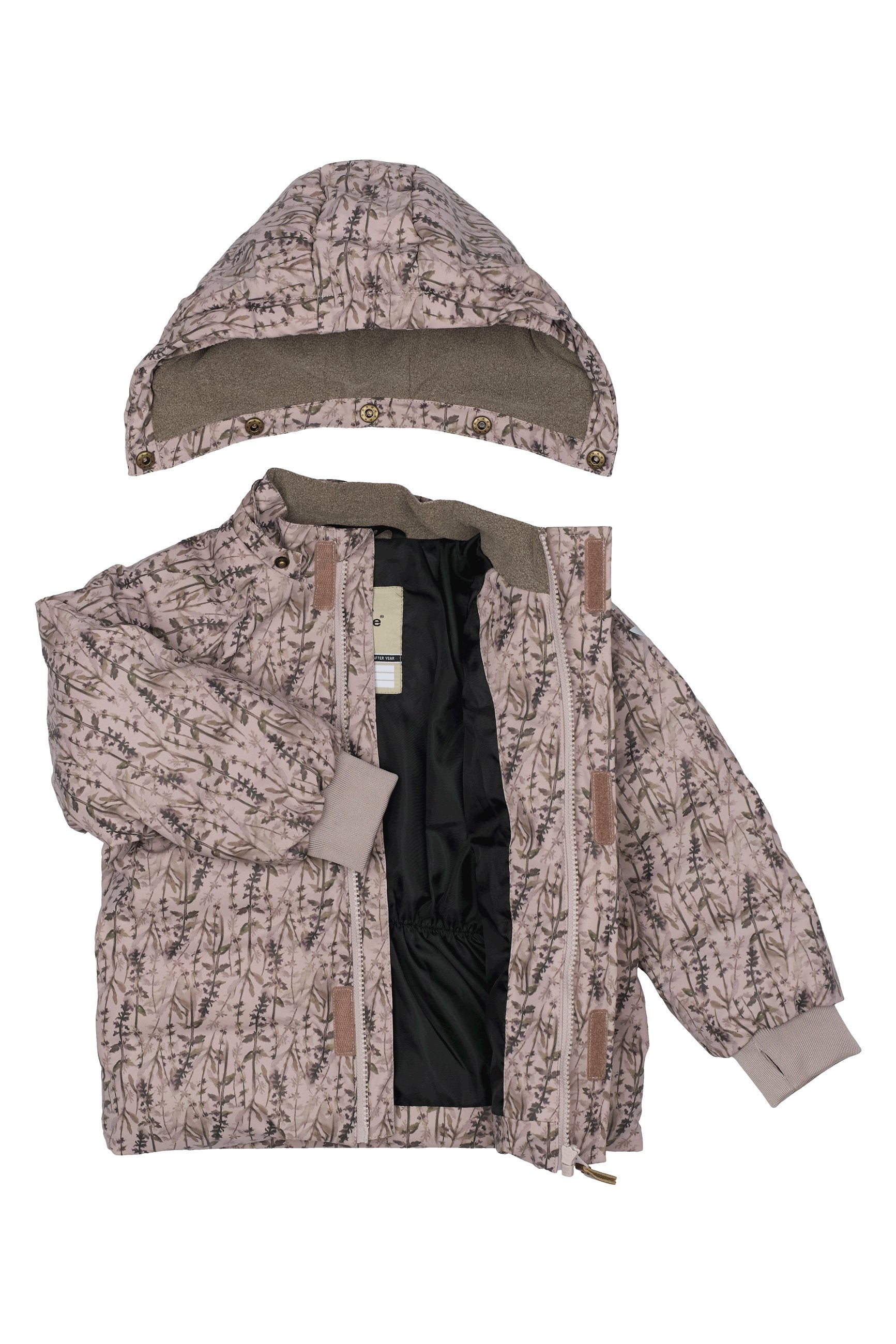 mikk-line PU PUFF JACKET AOP