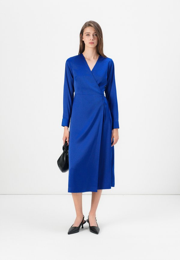 YAS PELLA WRAP MIDI DRESS