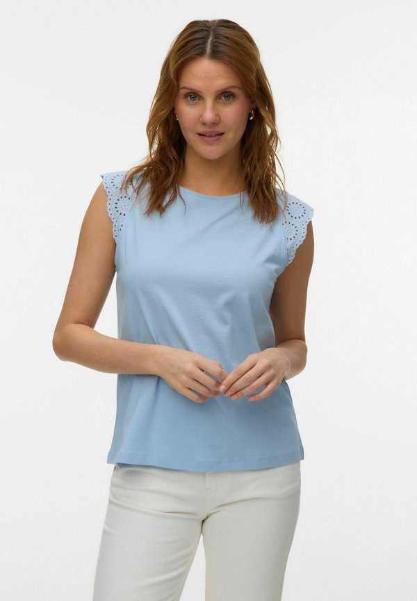 Vero Moda VMEMILY - Print T-shirt - cashmere blue