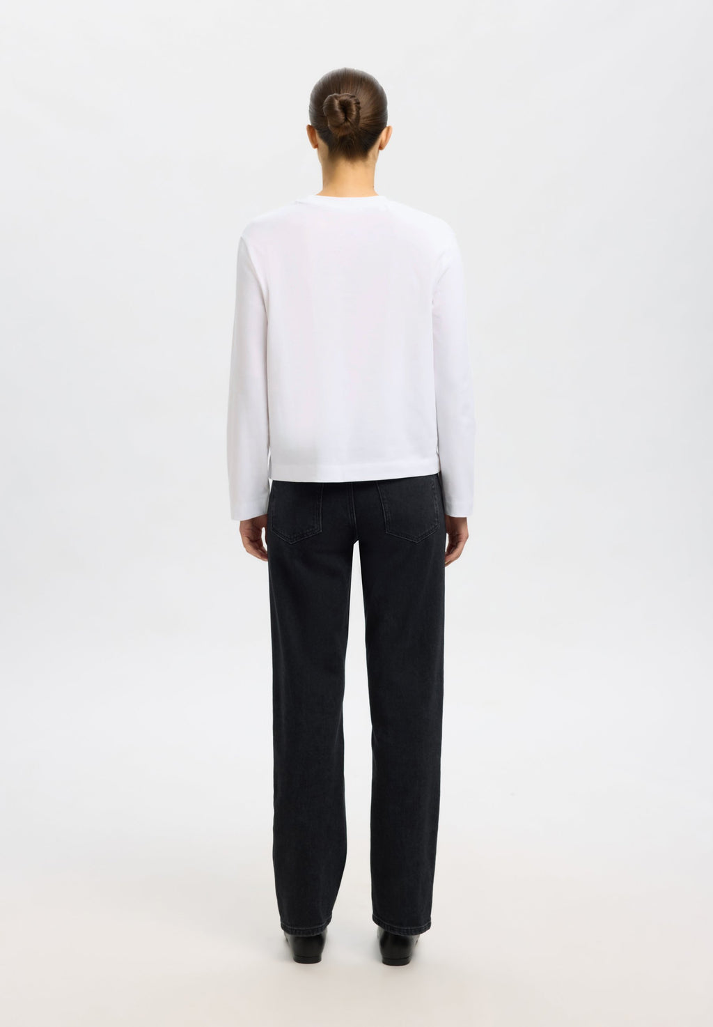Selected SLFESSENTIAL LS BOXY TEE NOOS