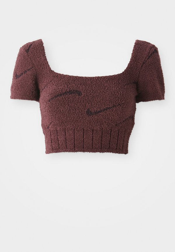 Nike Sportswear CROP - Basic T-shirt - burgundy crush