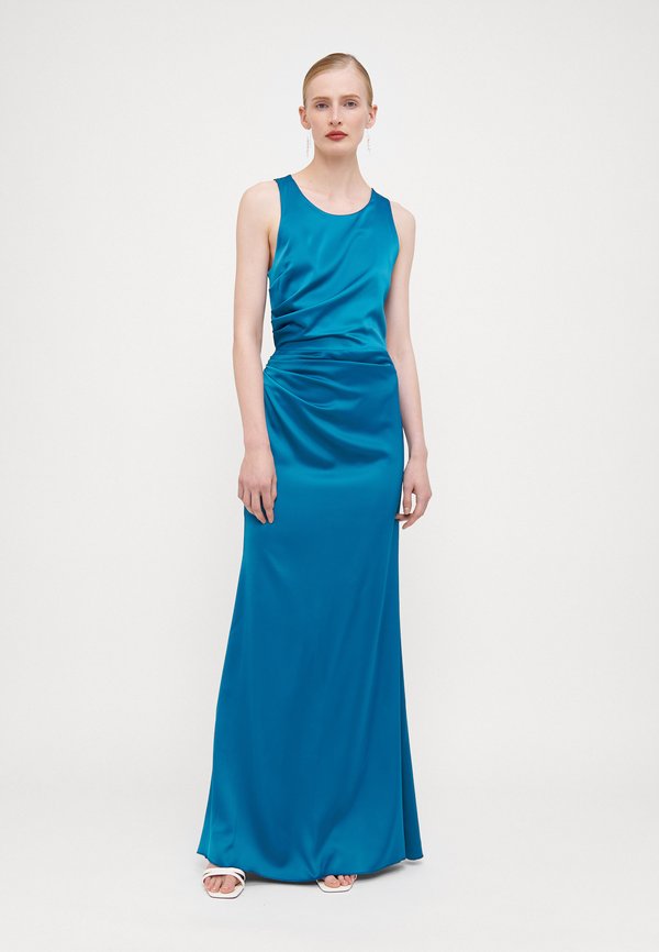 WAL G TALL AUTUMN WEDDING SASHA BACK CROSS PRINT MAXI
