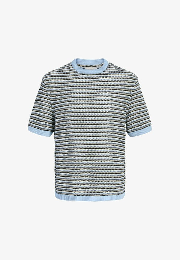 Jack & Jones Knitted Knitted - Print T-shirt - cashmere blue