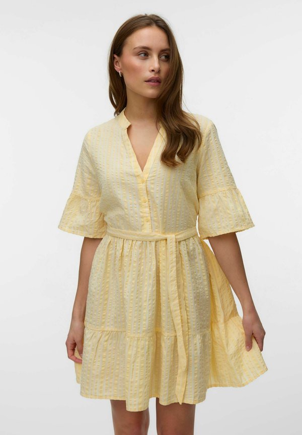 Vero Moda VMELENA Short - Shirt dress - golden haze