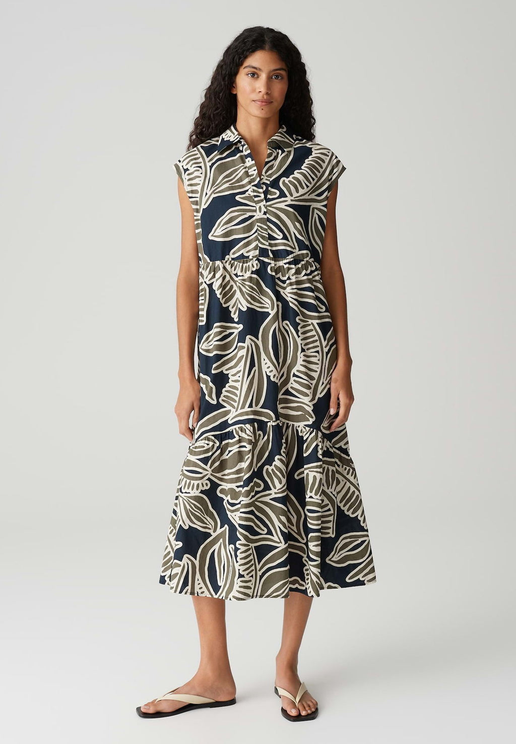 OPUS RELAXED FIT MIDI PRINT VOLANT