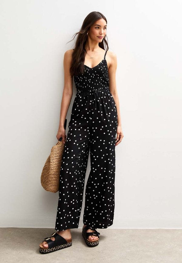 New Look POLKA DOT PRINT SHIRRED