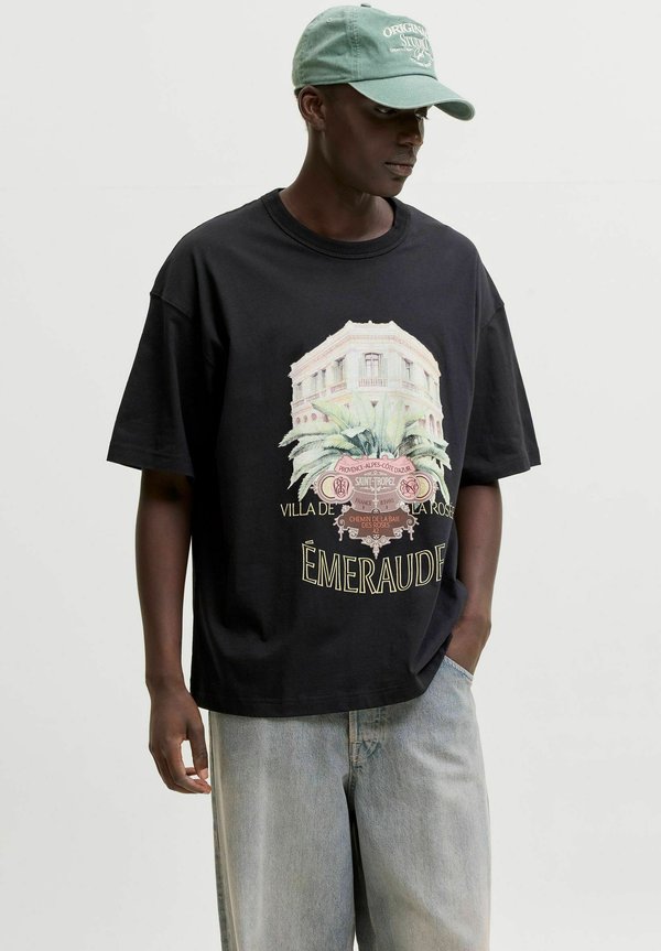 Jack & Jones T- - Print T-shirt - black