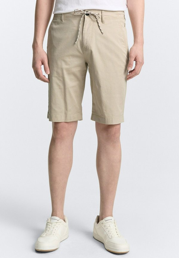 TOM TAILOR LIGHTWEIGHT MIT KORDELZUG - Shorts - cashew beige