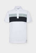 TOM TAILOR COLORBLOCK POLO - Polo shirt - white