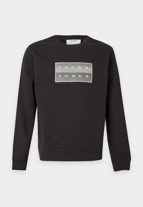 Jack & Jones JCOFUSION CREW NECK - Sweatshirt - black