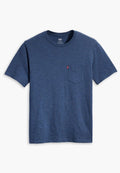 Levi's® CLASSIC POCKET TEE - Print T-shirt - dress blues heather slub jersey