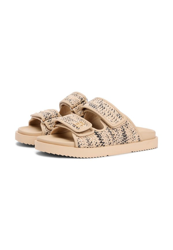 Tommy Hilfiger RAFFIA TH MONOGRAM DOUBLE STRAP SANDALS