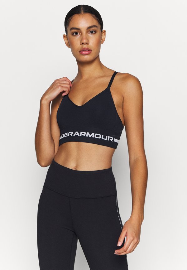 Under Armour SEAMLESS LOW LONG BRA - Light support sports bra - black