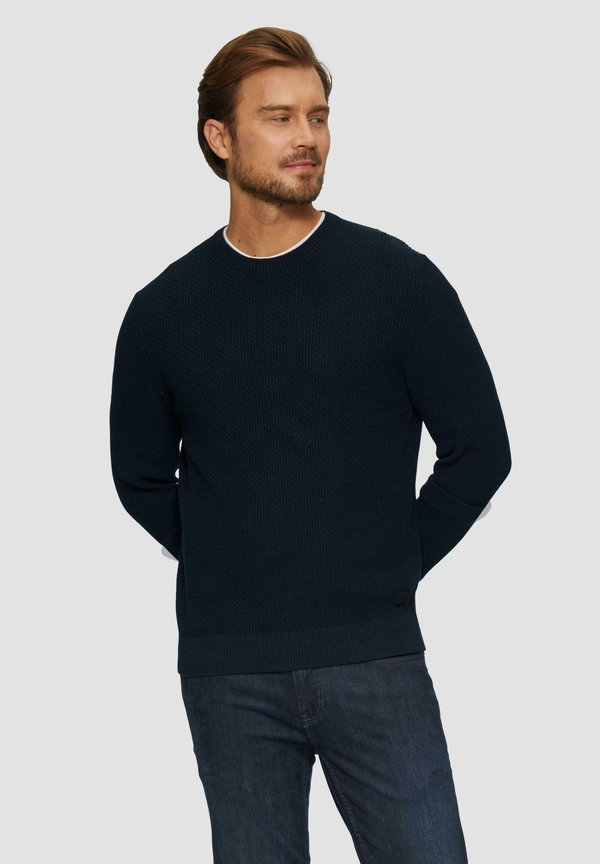s.Oliver MIT MUSTERSTRUKTUR - Jumper - navy