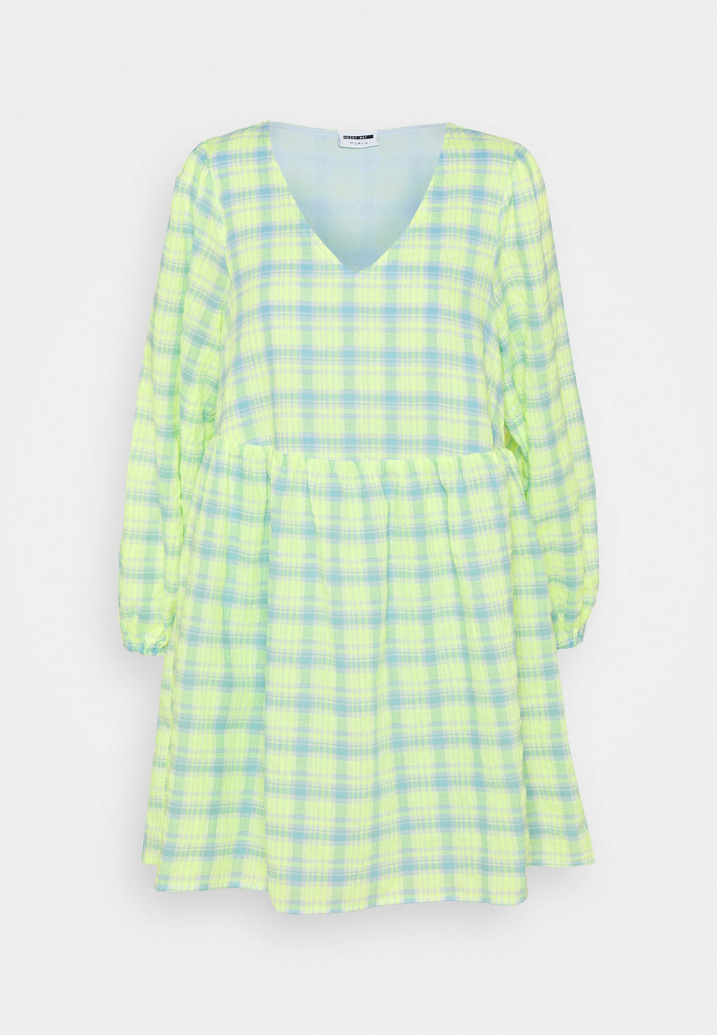 Noisy May Petite NMNEON  V NECK CHECK DRESS