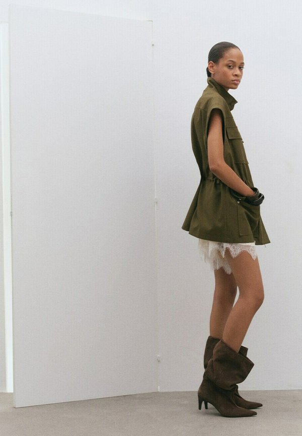 Mango Waistcoat - khaki