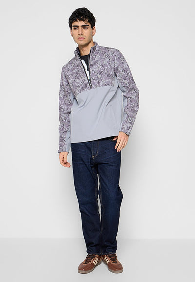 Lyle & Scott GOLF PRINTED HALF ZIP WINDJAMMER JACKET