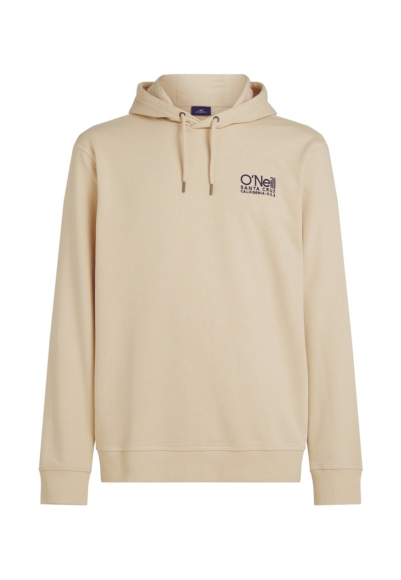 Beige Kapuzenpullover mit Fronttasche, Kordelzug und gesticktem O’Neill-Logo. Weiches Material mit gerippten Bündchen und Saum.