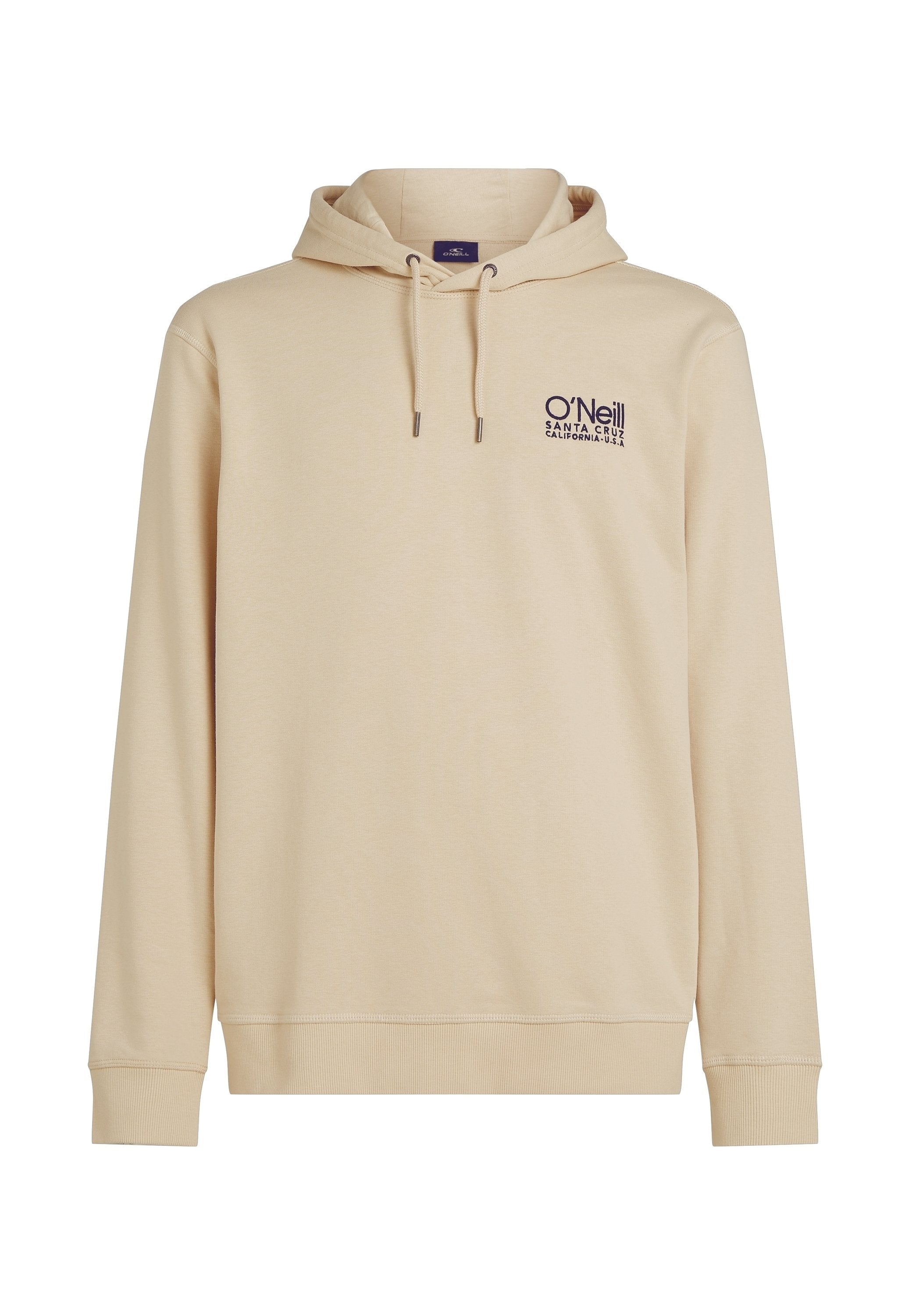 Beige Kapuzenpullover mit Fronttasche, Kordelzug und gesticktem O’Neill-Logo. Weiches Material mit gerippten Bündchen und Saum.