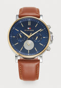 Tommy Hilfiger TYSON - Watch - brown/silver-coloured/blue/gold-coloured