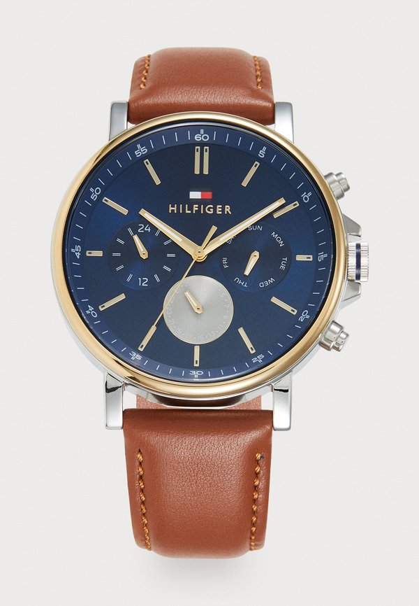 Tommy Hilfiger TYSON - Watch - brown/silver-coloured/blue/gold-coloured