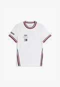 Tommy Hilfiger TH X CADILLAC FORMULA 1 TEAM REPLICA CROPPED TEE - Print T-shirt - white
