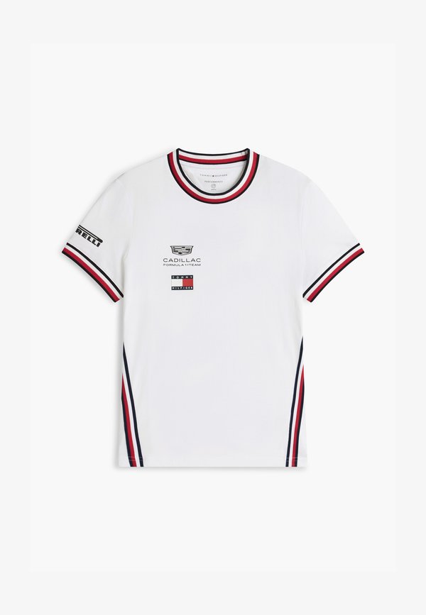 Tommy Hilfiger TH X CADILLAC FORMULA 1 TEAM REPLICA CROPPED TEE - Print T-shirt - white