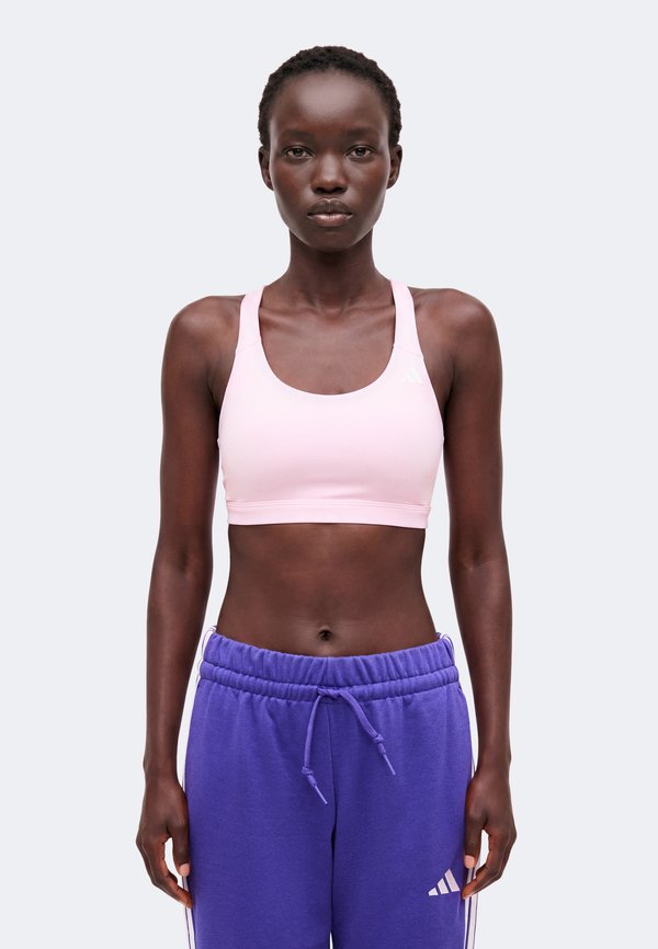 adidas Performance OPTIMÉ ESSENTIALS WORKOUT MEDIUM SUPPORT BRA - Medium support sports bra - clear pink
