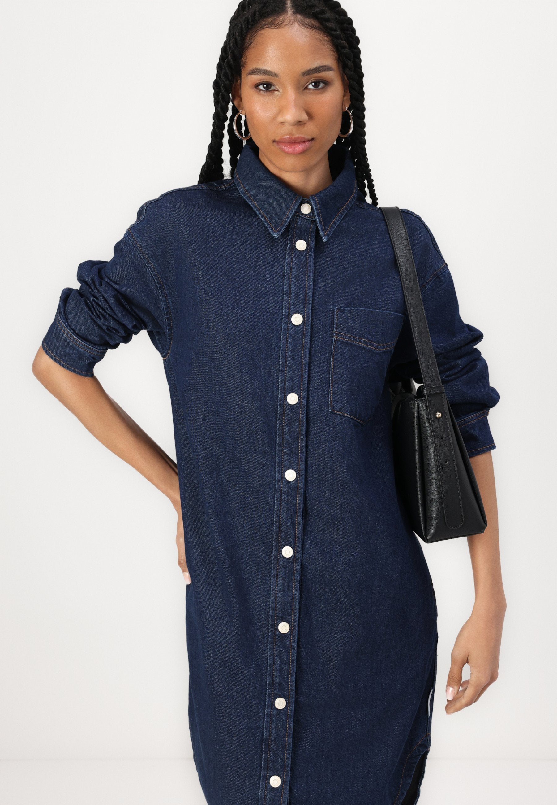 Marc O'Polo DENIM OVERSIZED FIT LONG SLEEVE DRESS