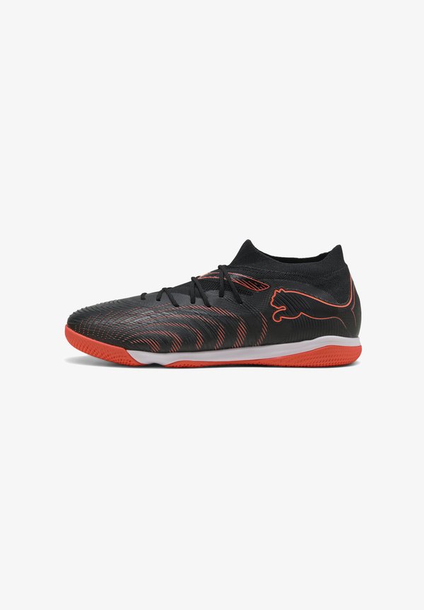 Puma FUTURE 9 MATCH IT - Indoor football boots - black/glowing red/strong gray