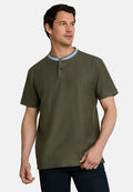 TOM TAILOR POLOSHIRT MIT STEHKRAGEN - Polo shirt - deep leaf green