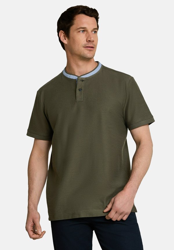 TOM TAILOR POLOSHIRT MIT STEHKRAGEN - Polo shirt - deep leaf green