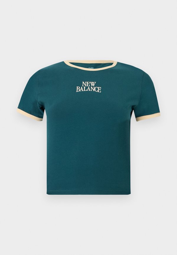New Balance HERITAGE RINGER - Print T-shirt - medusa green