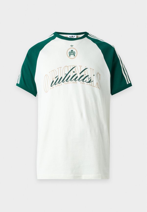 adidas Originals BASEBALL TEE UNISEX - Print T-shirt - off white/collegiate green