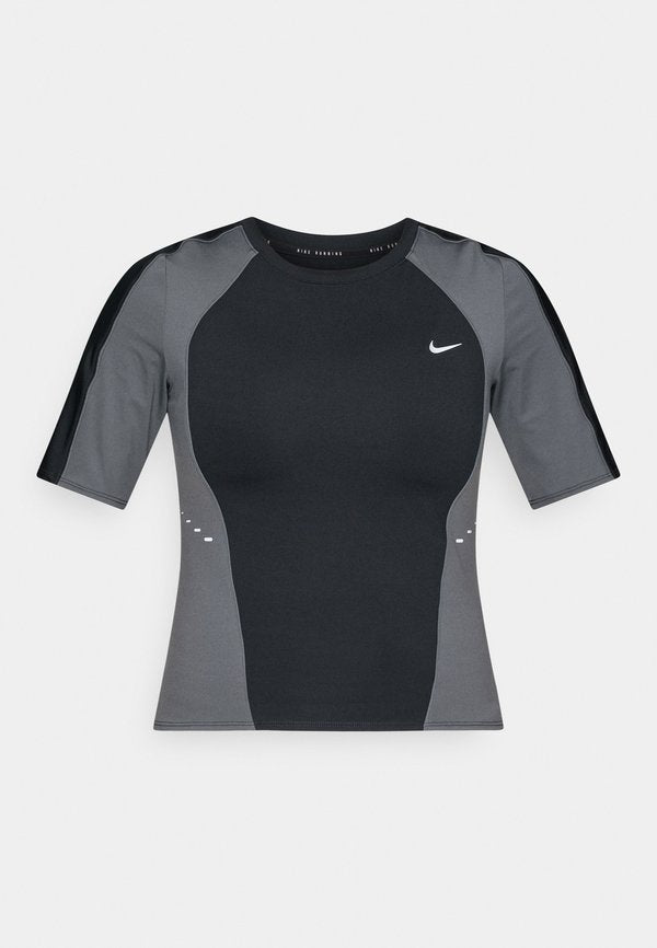 Nike Performance SWIFT TOP - Sports T-shirt - black/iron grey/reflective silver-coloured