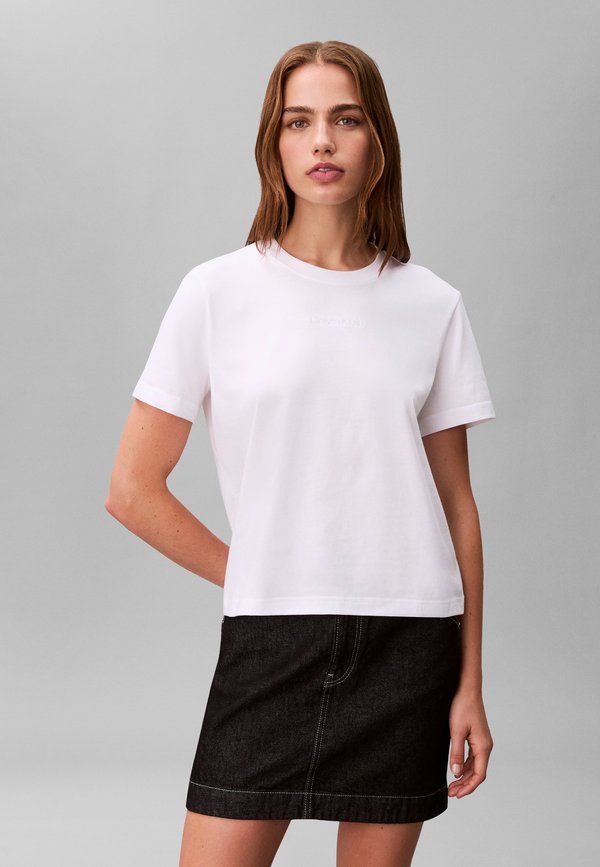Calvin Klein CLASSIC LOGO GRAP - Basic T-shirt - white