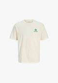 Jack & Jones T-SHIRT RÜCKENPRINT T-SHIRT - Print T-shirt - egret