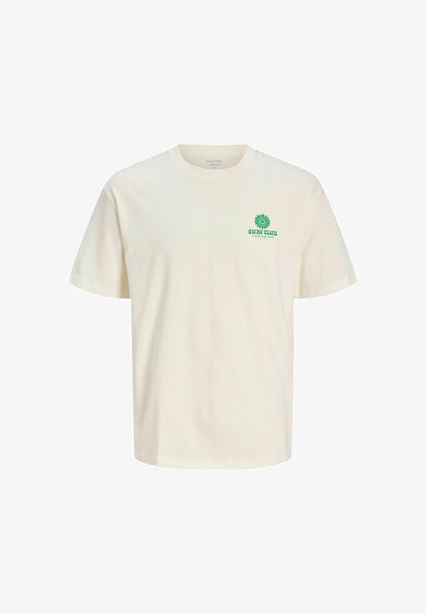 Jack & Jones T-SHIRT RÜCKENPRINT T-SHIRT - Print T-shirt - egret