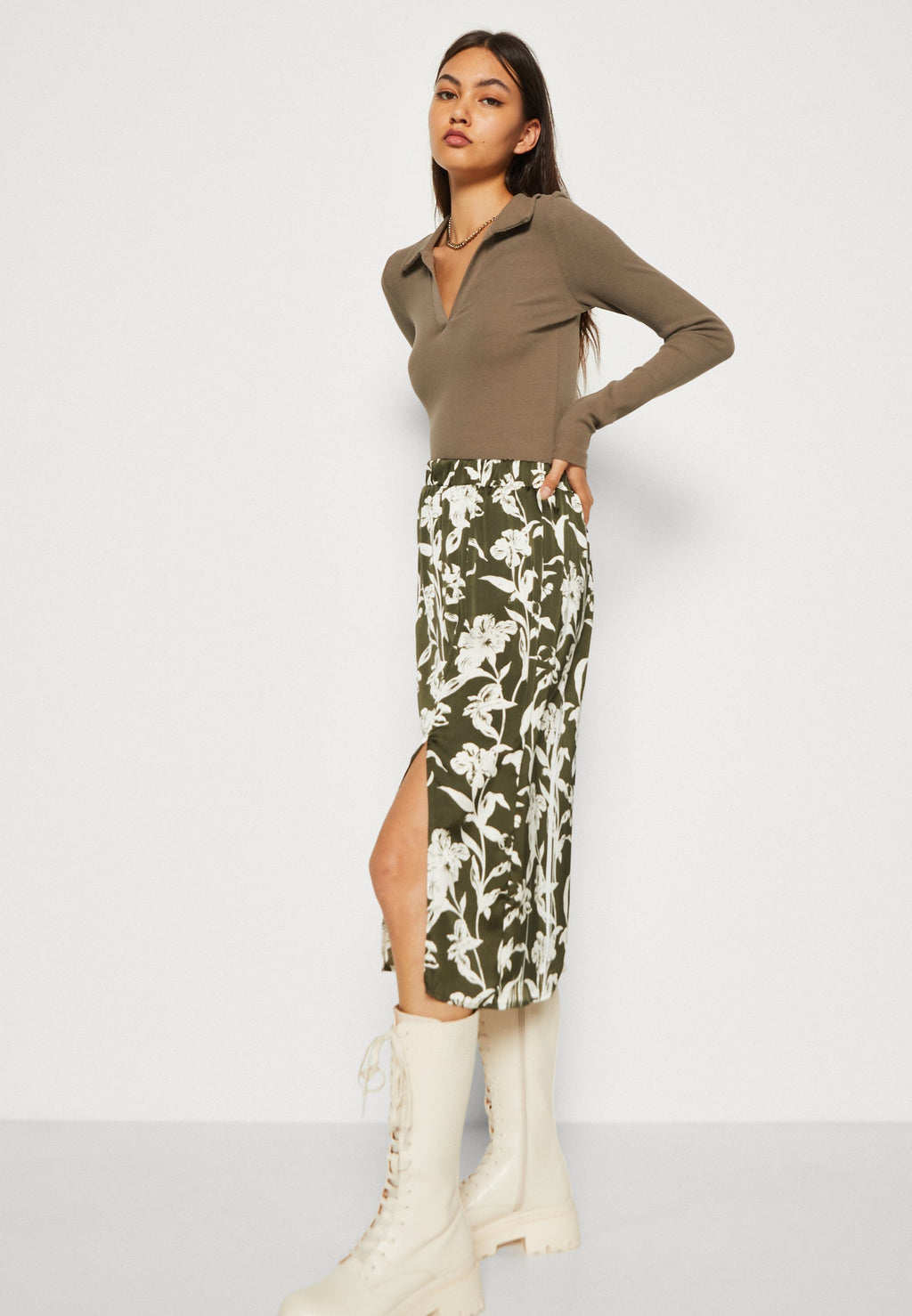 VILA VIJILIA SIRI MIDI SLIT SKIRT