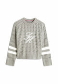 Tommy Hilfiger LOGO EMBROIDERY RELAXED CABLE KNIT JUMPER